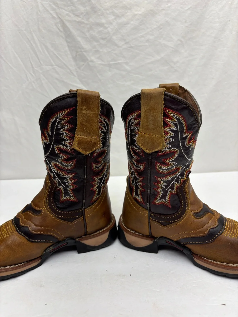 Bufalito Kids Brown Western Cowboy Boots, SZ 9 for toddler boy